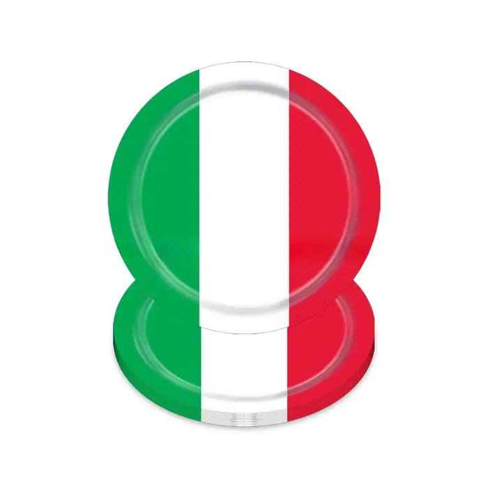 Ensemble de vaisselle sur le thème du drapeau italien