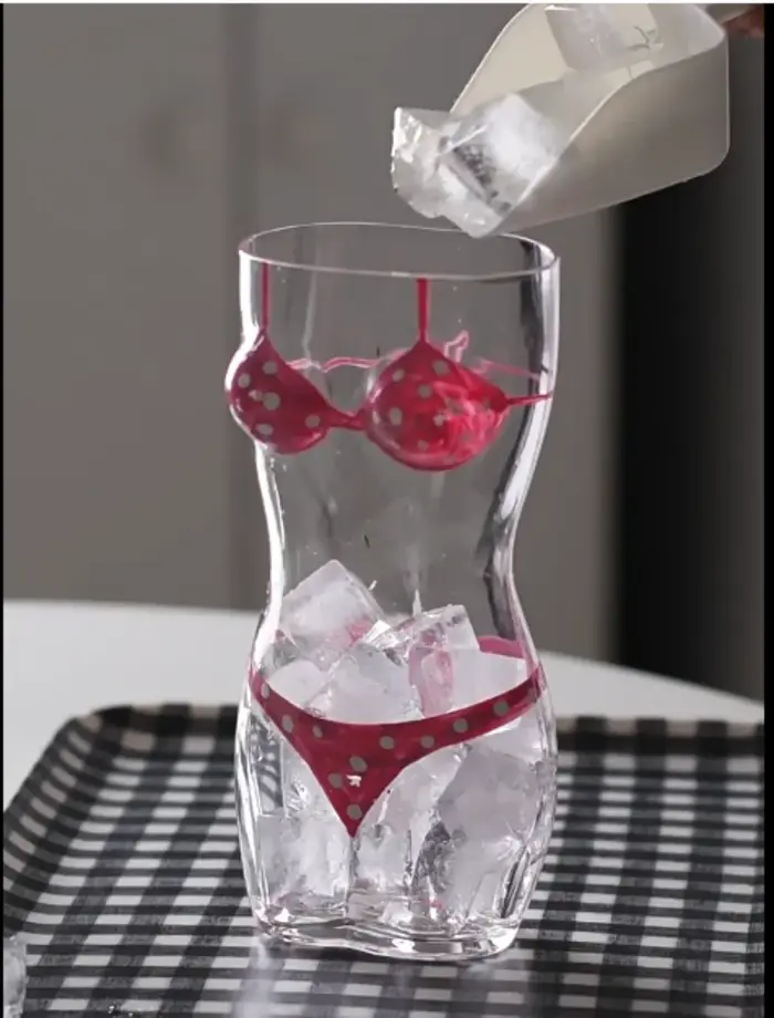 Verre à vin en cristal peint de Bikini de grande capacité de 500ml