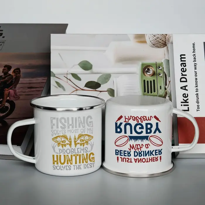 Mug en émail personnalisé avec LOGO