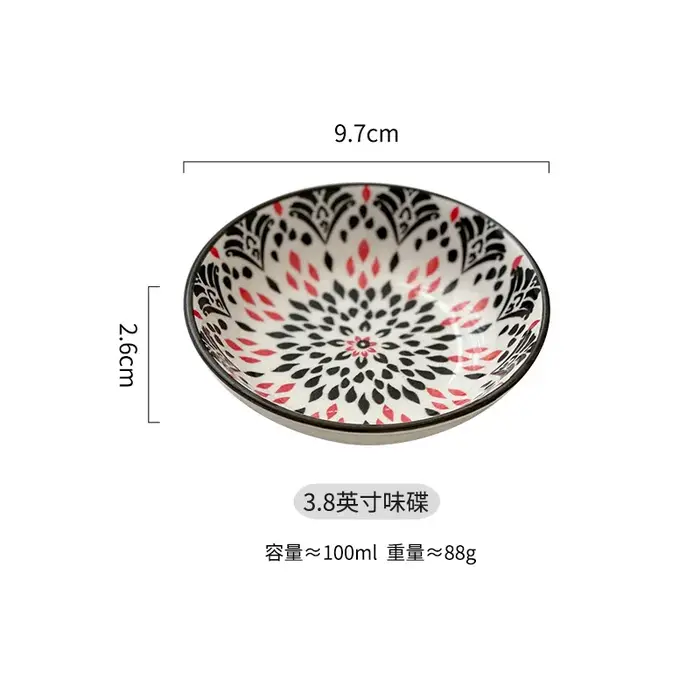 Assiettes à vinaigre en céramique bohème, plat d'assaisonnement pour Barbecue, Sashimi trempé, Sushi