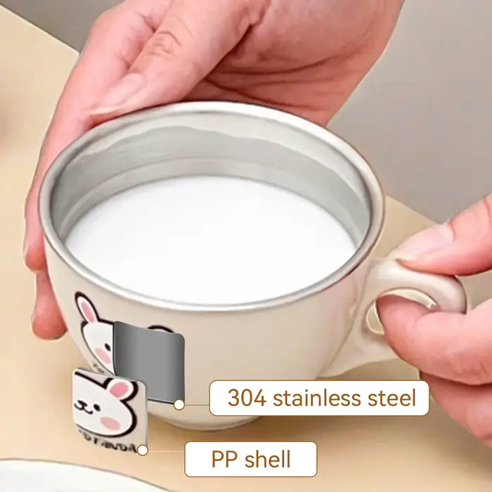 Mini tasses à café en acier inoxydable 304 à double paroi avec poignée