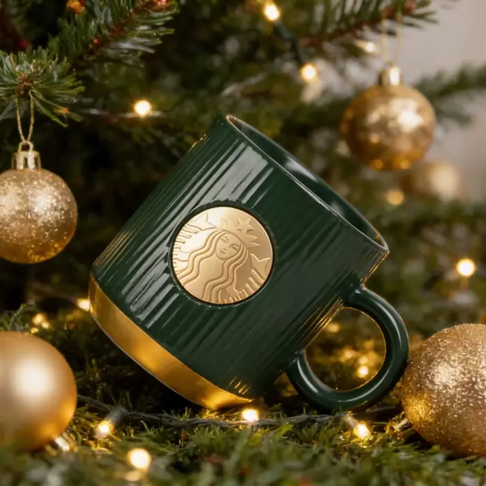 Mug Starbucks rétro à rayures vertes