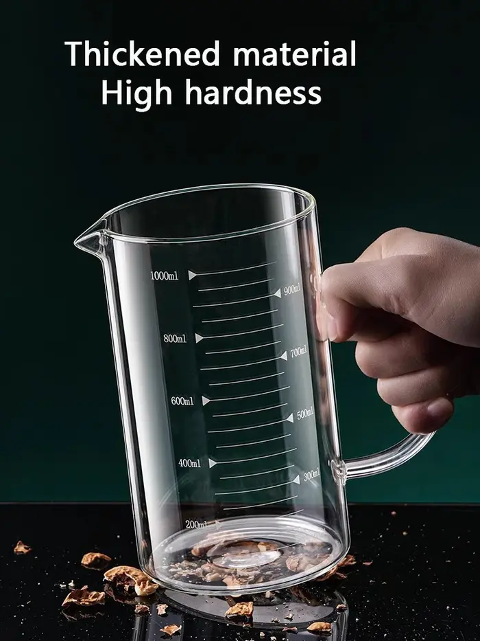 YWDL 1 pièce Tasse à mesurer en verre avec poignée