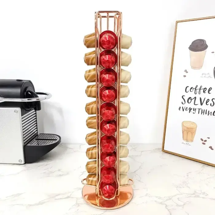 40 dosettes de café en or Nespresso porte-dosette