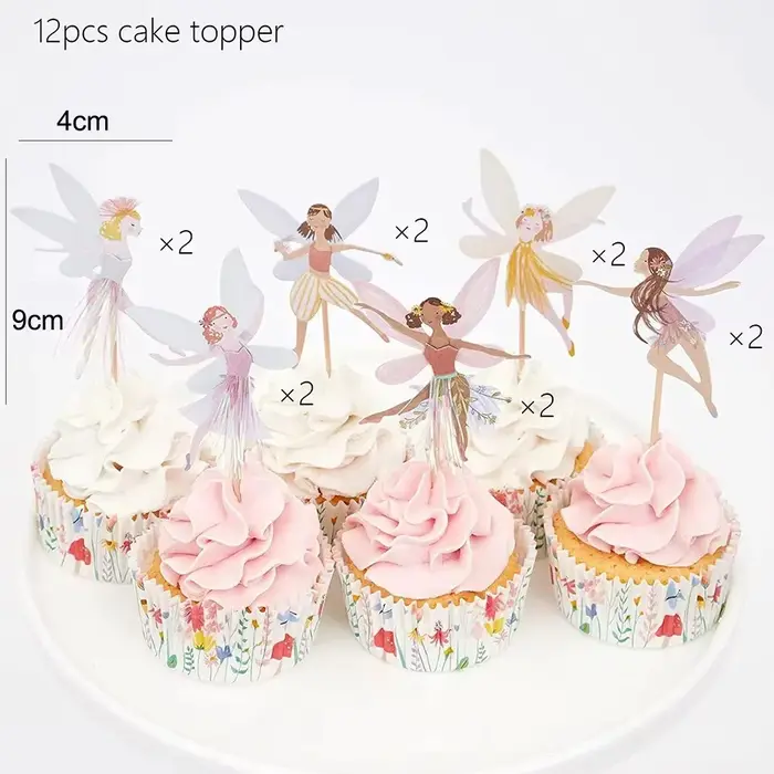 Ensemble de vaisselle de fête féerique comprenant assiettes en papier