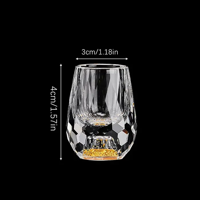 Verre à certifiée en cristal de luxe, verre à saké Shochu, double verre astronomique, feuille d'or, 