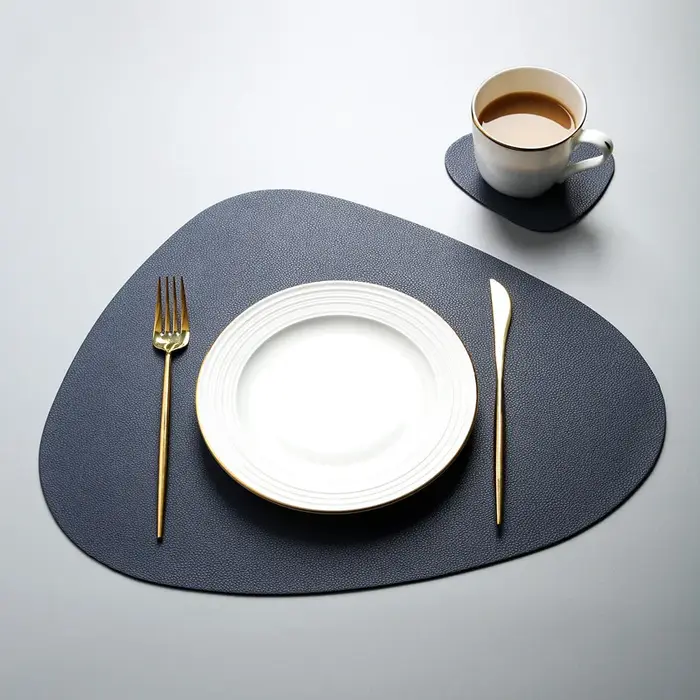 Napperon et dessous de verre en PU pour vaisselle