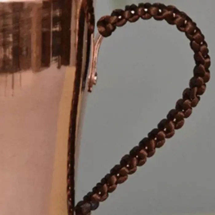 Tasse à lait de bière en cuivre pur fabriquée à la main