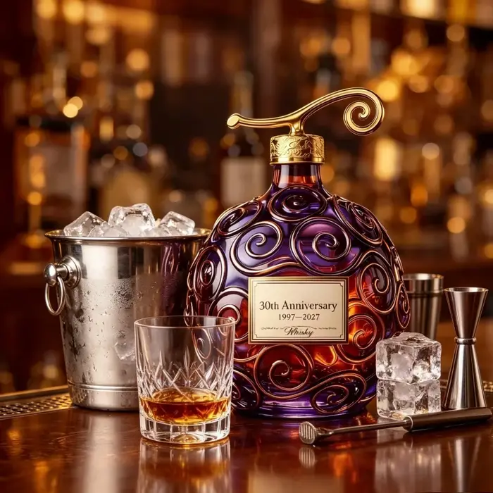 Carafe à liqueur en verre Anime Devil Fruit 30ème Anniversaire
