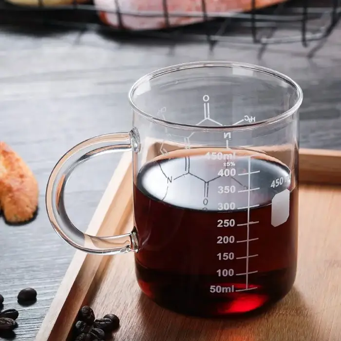 Gobelet à caféine en verre Borosilicate