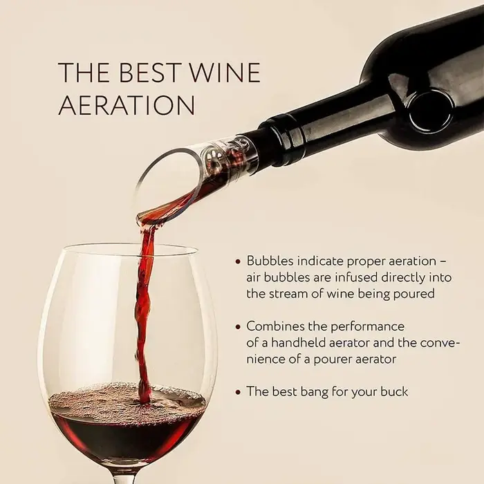 Aérateur de vin verseur décanteur bouteilles d'alcool bouchon bec verseur de vin en cristal de quali