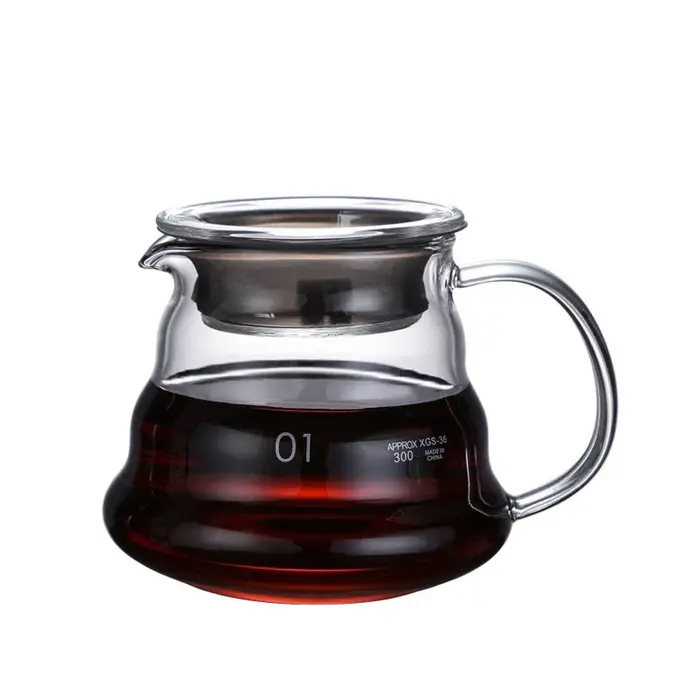 Carafe à café en verre transparent de 350/600/800ml, bouilloire en verre en forme de nuages, Pot de