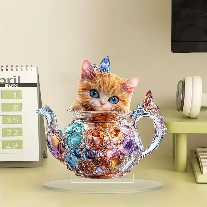 Pot en verre de cristal sur pied