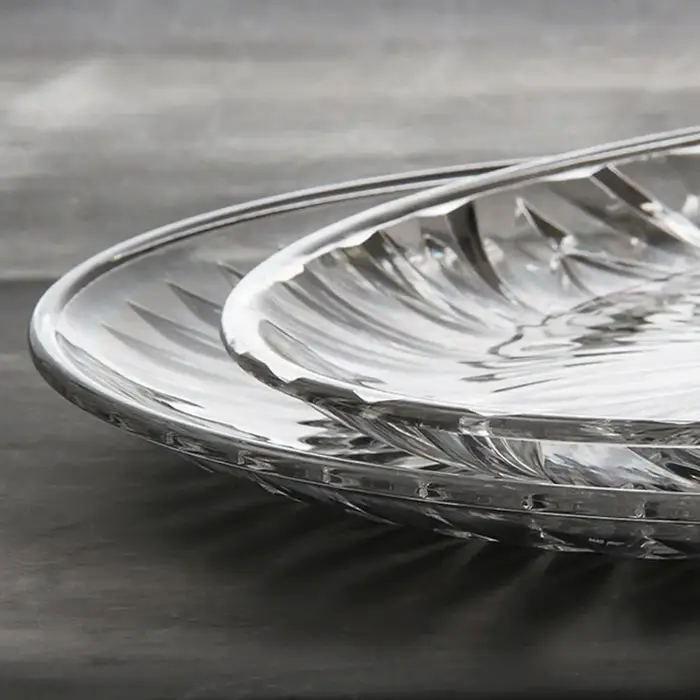 Assiette à gâteau multicouche en plastique transparent