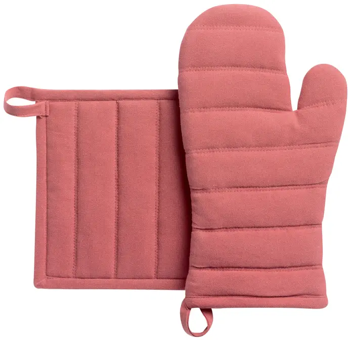 Lot Gant de cuisine/Manique recycl Jona Bois de rose 15 x 30