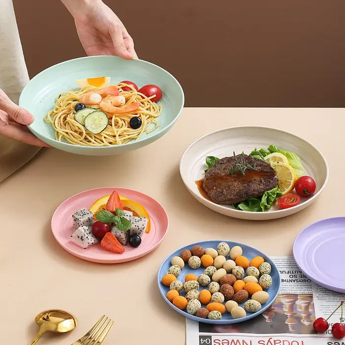 Assiette à fruits, assiette à dessert ronde pour salade