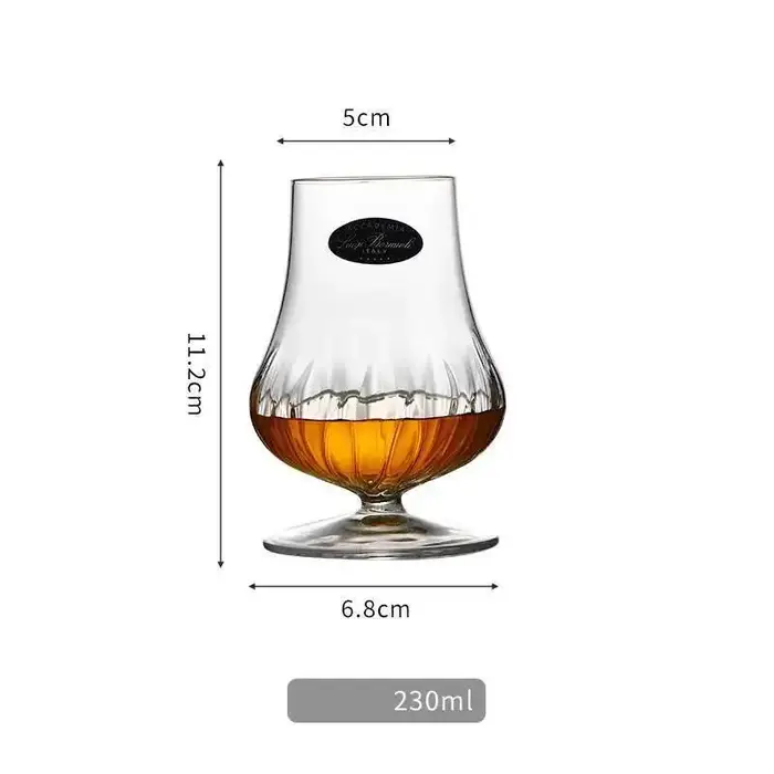 Italie marque Bormioli cristal whisky Copita nez verre flamme motif Cognac Brandy renifleur malt