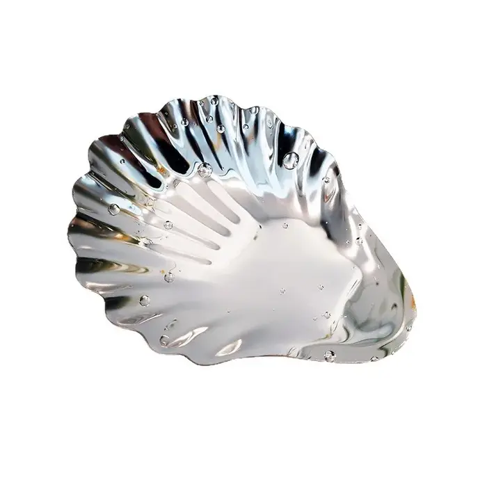 Plat à fromage en acier inoxydable du milieu du siècle