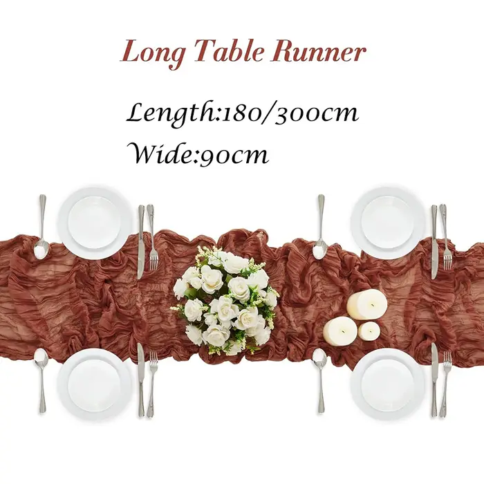 Chemin de Table en tissu de fromage en terre cuite