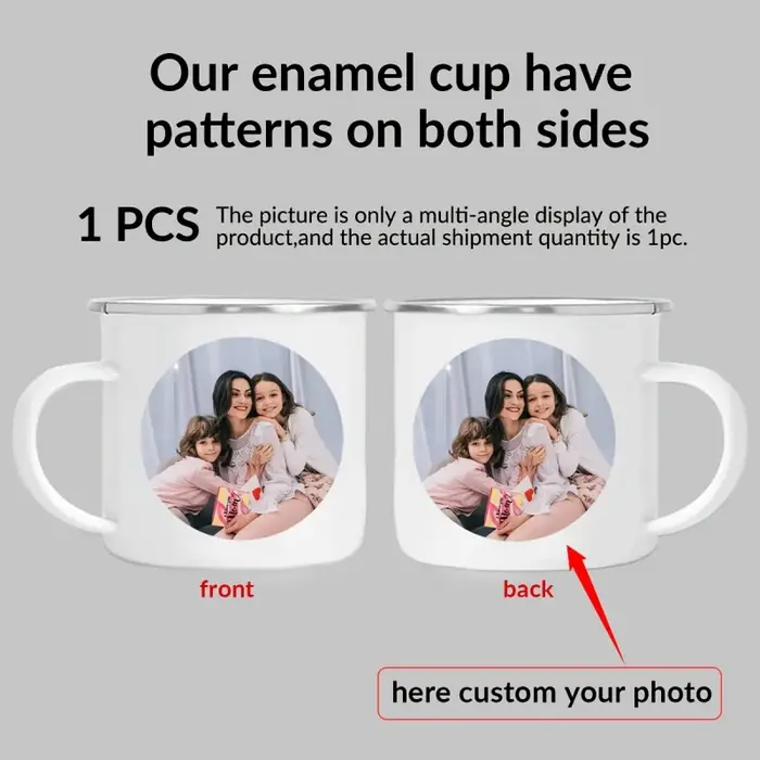 Mug en émail personnalisé avec photo/logo - Mini mug