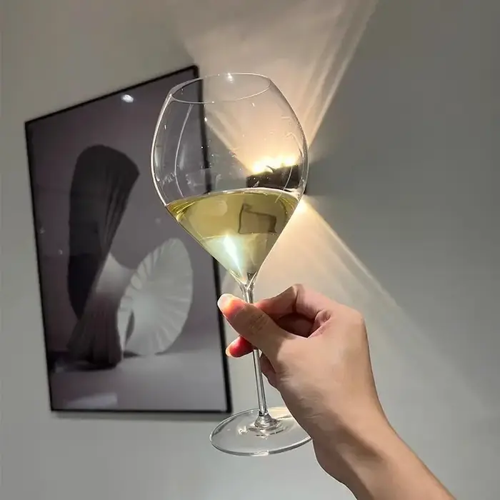 500ml Large Ultra-thin Sheer Red Wine Glasses White