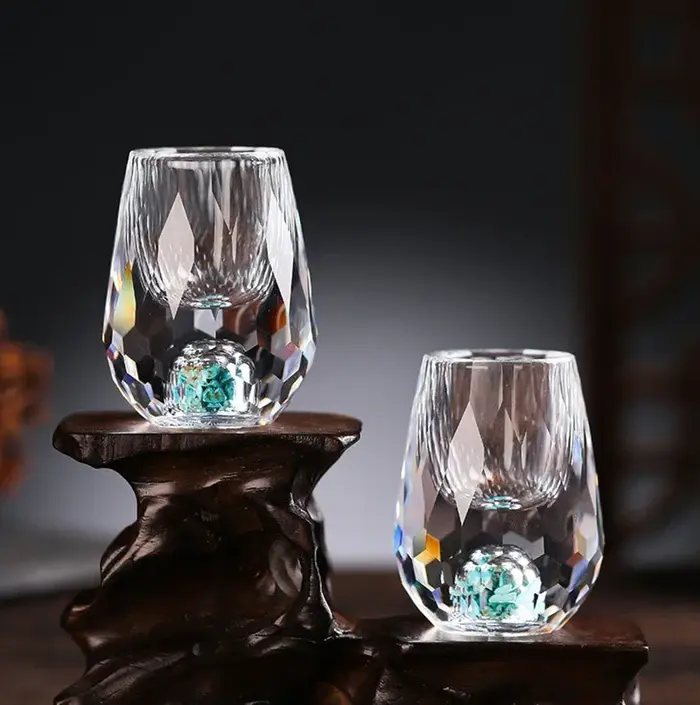 1/4/6 pièces diamant cristal liqueur verres ensemble Vodka Shot verre vin