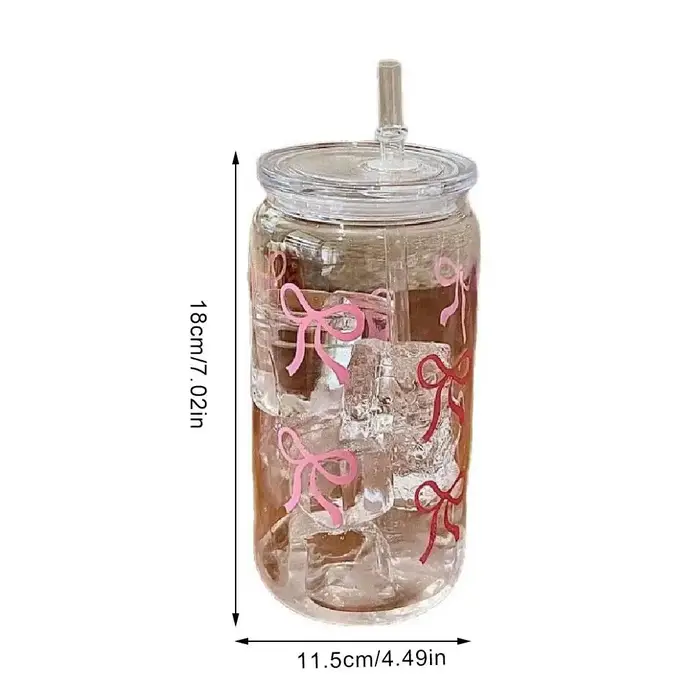 Gobelets en plastique à nœud rose de 500ml