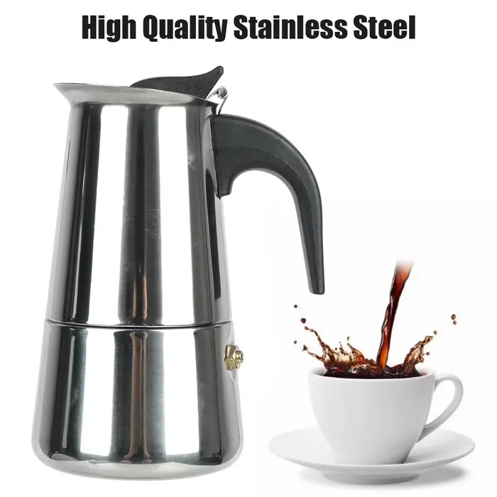 Cafetière Moka en acier inoxydable