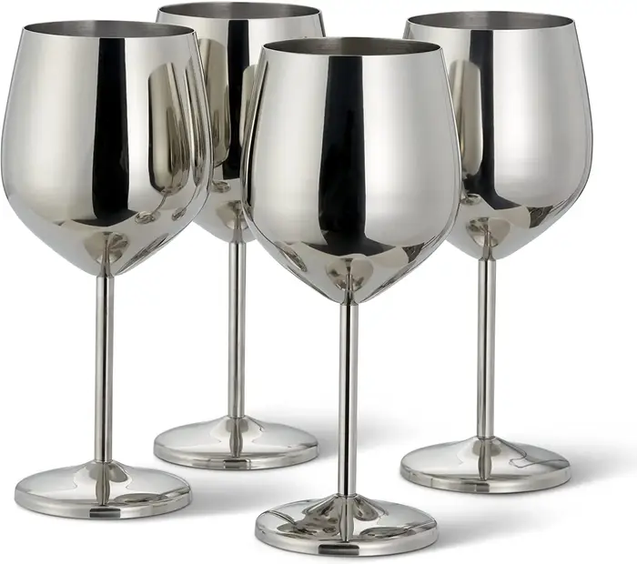 Lot de 6 verres à vin incassables à 4/2 tiges