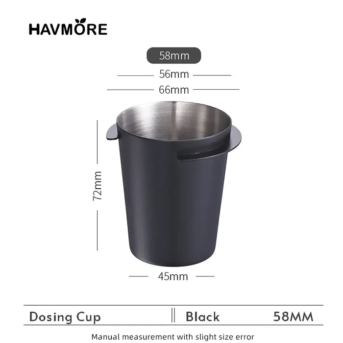 Tasse de dosage de café en acier inoxydable