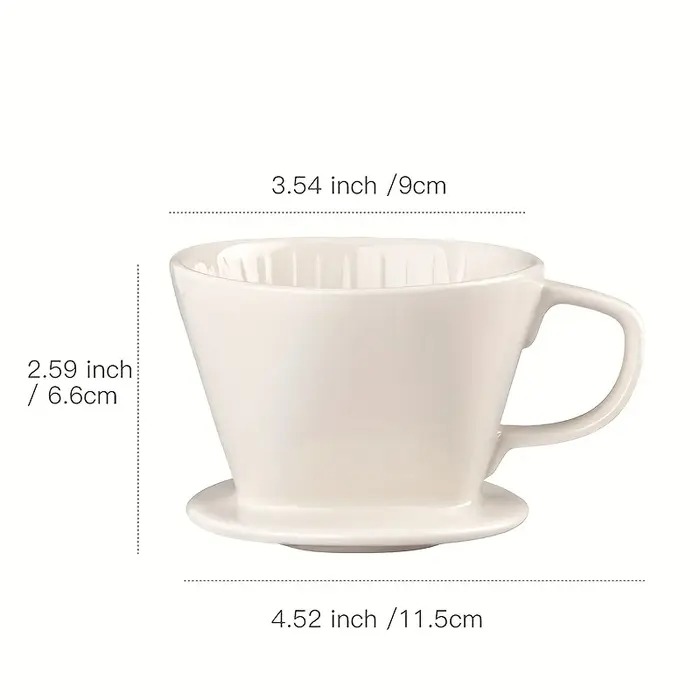 Filtre à café en forme d'éventail