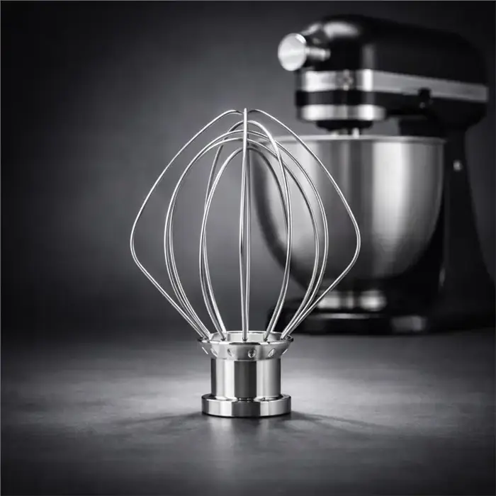 YANA35R Fouet en acier inoxydable compatible lave-vaisselle pour robot culinaire Kitchenaid Mini 3