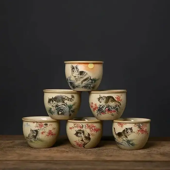 Ustensile à thé en poterie grossière