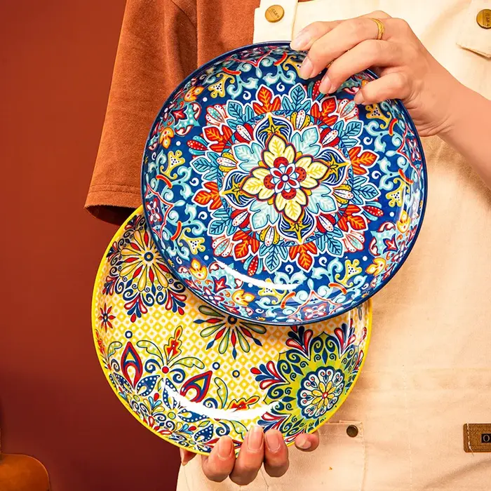 Assiette en céramique de Style bohème