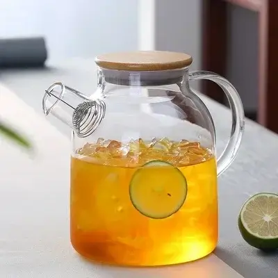 Théière en Verre Transparente Borosilicate