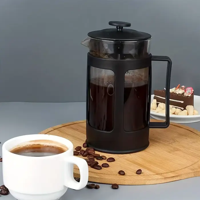Service à thé à double usage avec manche en bois, théière noire, pot à vapeur, adapté à la famille, 