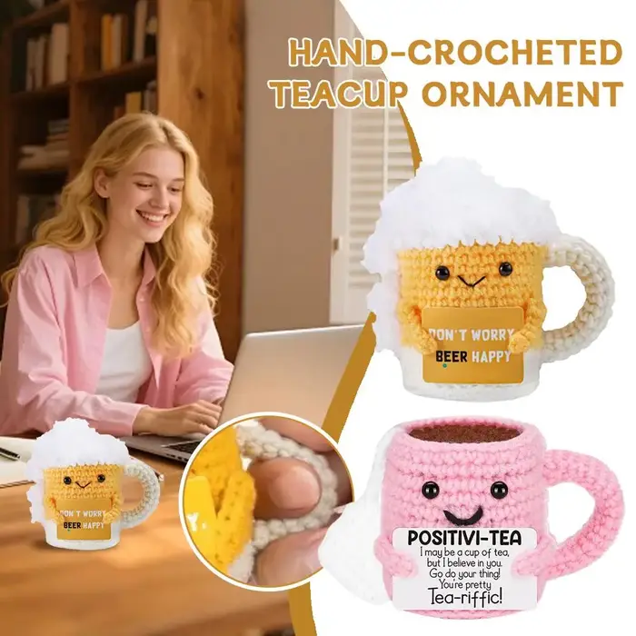 Tasse à thé crochetée à la main