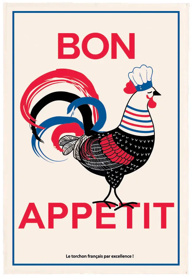 Torchon Bon apptit Ecru 48 x 72