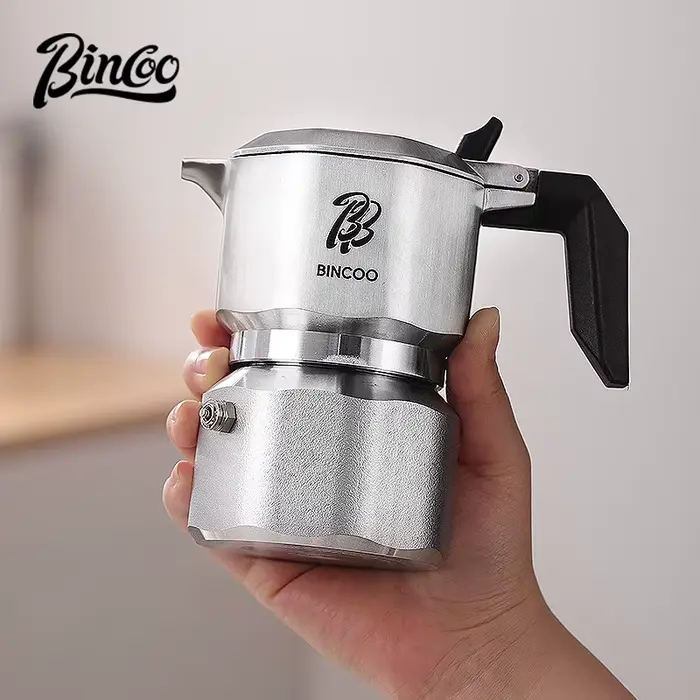 Bincoo trois vannes 316 acier inoxydable moka Pot 3.0pa concentré italien Extraction cafetière ménage