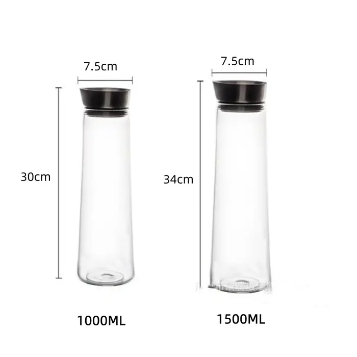 Carafe en verre avec couvercle