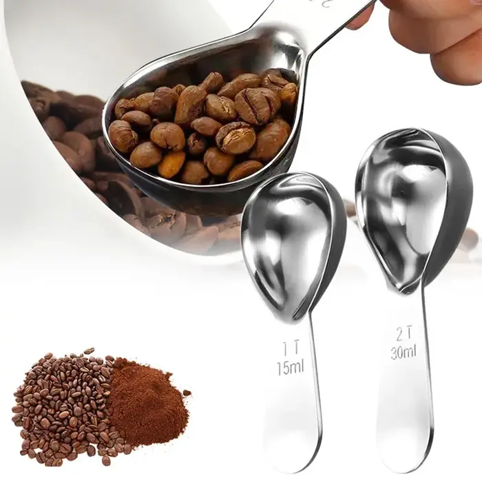 Cuillère à café, cuillère à café mesurant en acier inoxydable 304