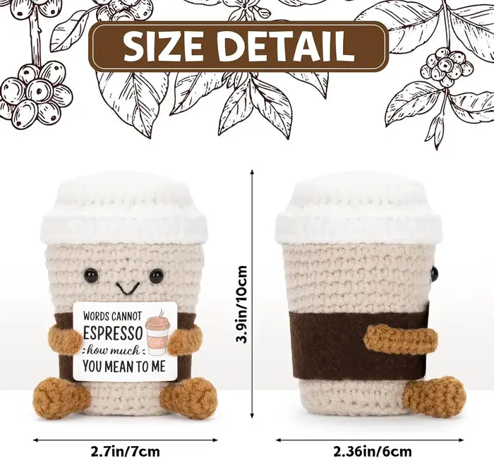 Poupée de café au Crochet drôle