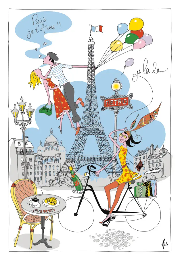 Torchon La Parisienne Blanc 72 X 48