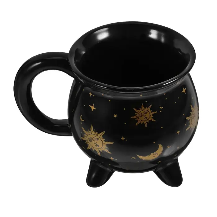 Tasse à café chaudron 350 ml tasses de sorcière en céramique noire
