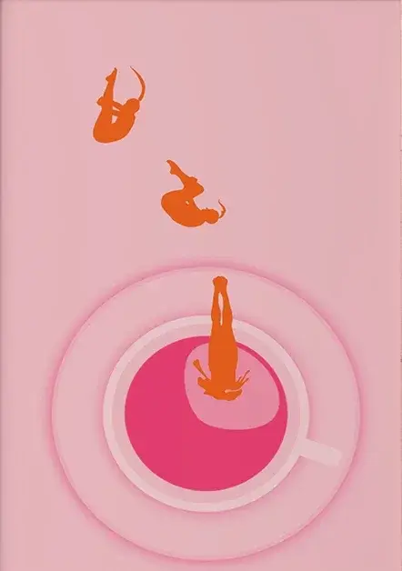 Affiche de boisson imprimée de café