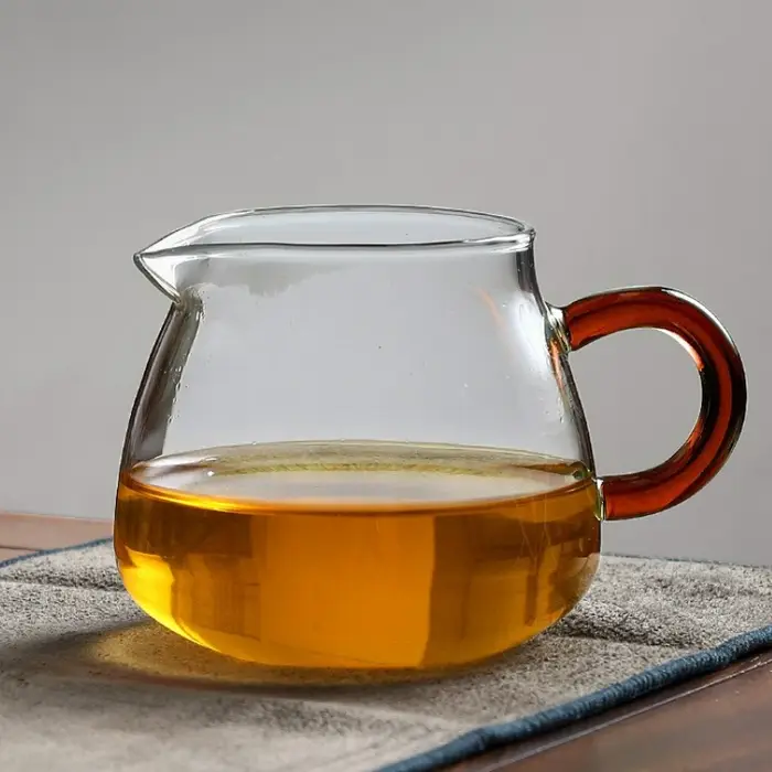Tasse juste en verre résistant à la chaleur de Style chinois avec poignée