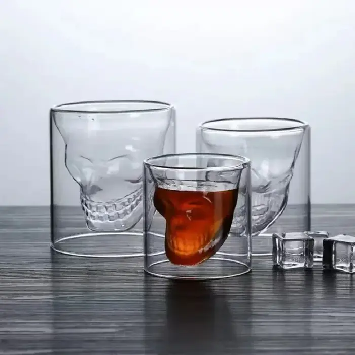 Gobelets en verre crâne 25/75/150/250ml