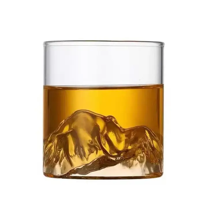 Tasse à thé de montagne de glacier en verre japonais Mt. Fuji