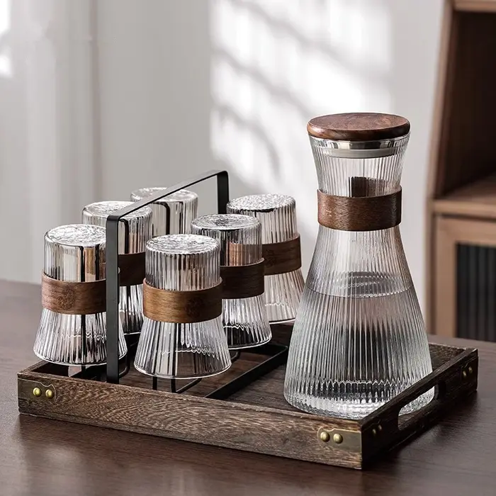 Ensemble de tasses créatives en verre résistant à la chaleur