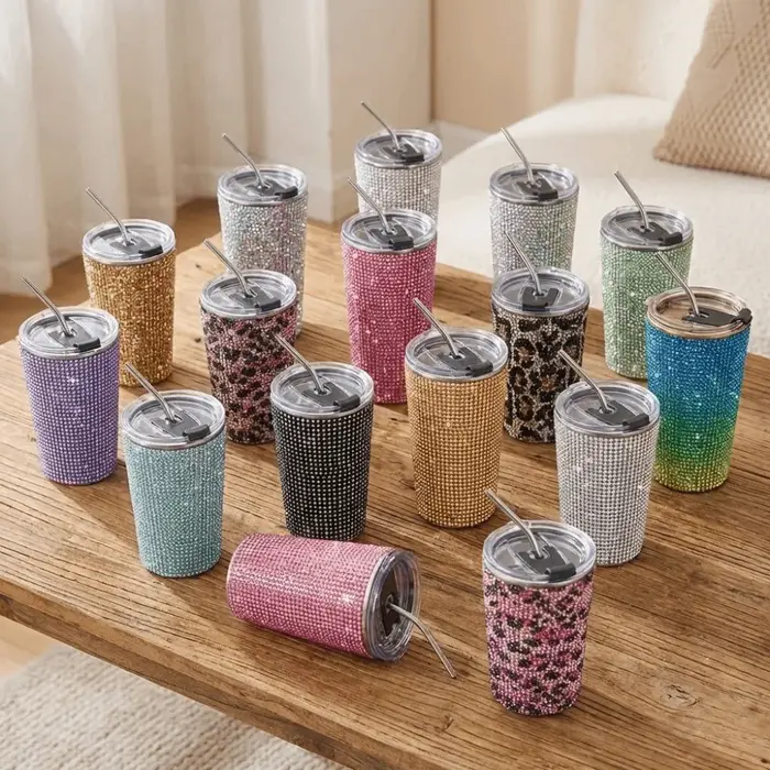 Gobelet à eau en strass de 500 ml